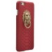 iPhone SE 5 5s - Luxury PU Leather Lion Stand Snake Skin Pattern PC Hard Protective Phone Cover Case - Red